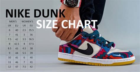 nike dunks guide|nike sizing chart.